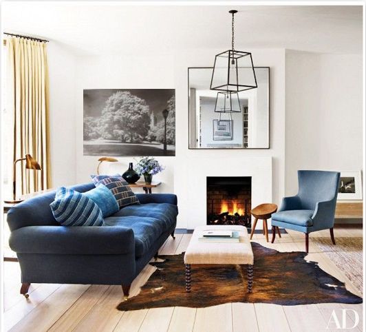 Brown and White Cowhide Rug and Brown Cowhide Rug