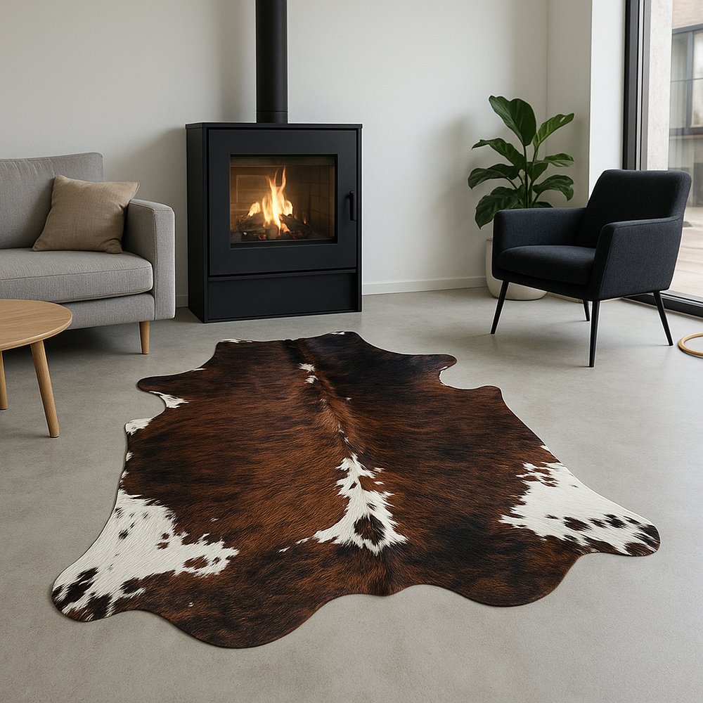 Cowhide Rug Premium 83021   210cm x 185cm (83" x 73") - cowhiderugslondon.co.uk
