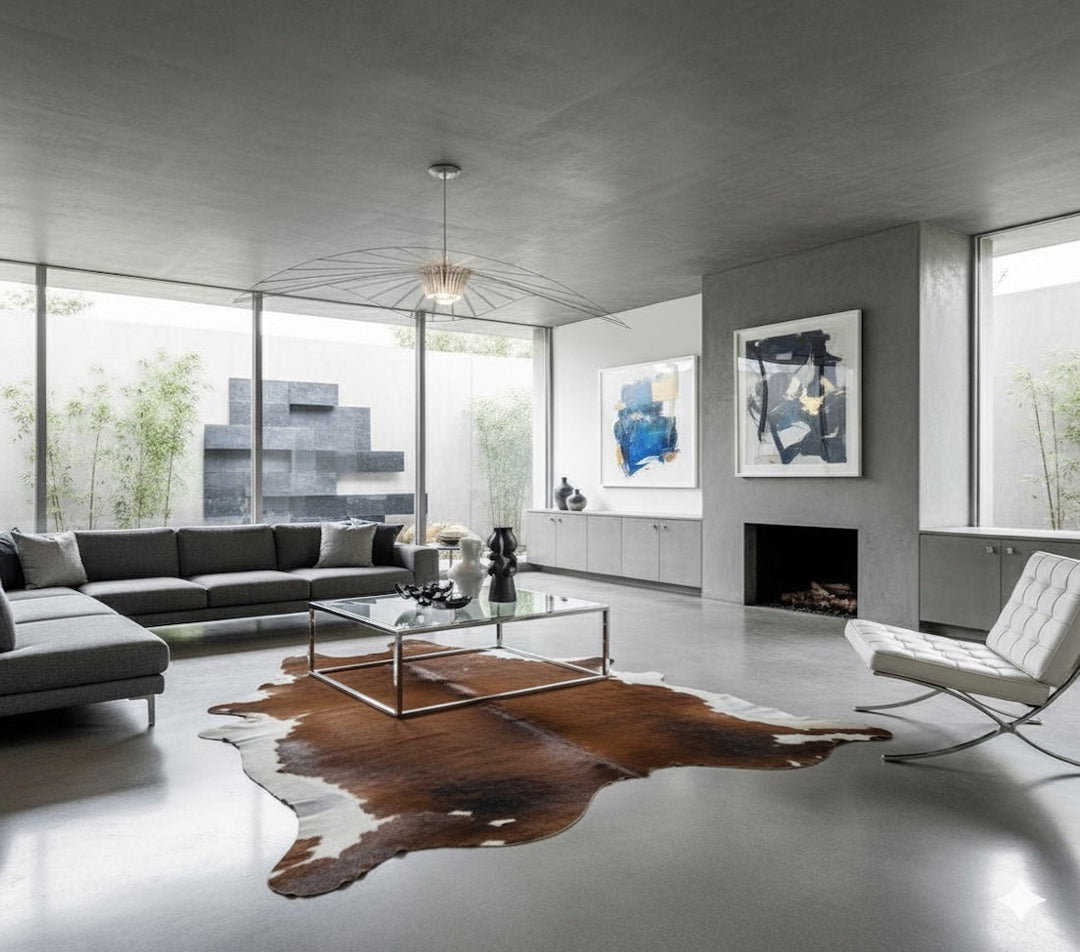 Brown and White Cowhide Rug and Brown Cowhide Rug - cowhiderugslondon.co.uk