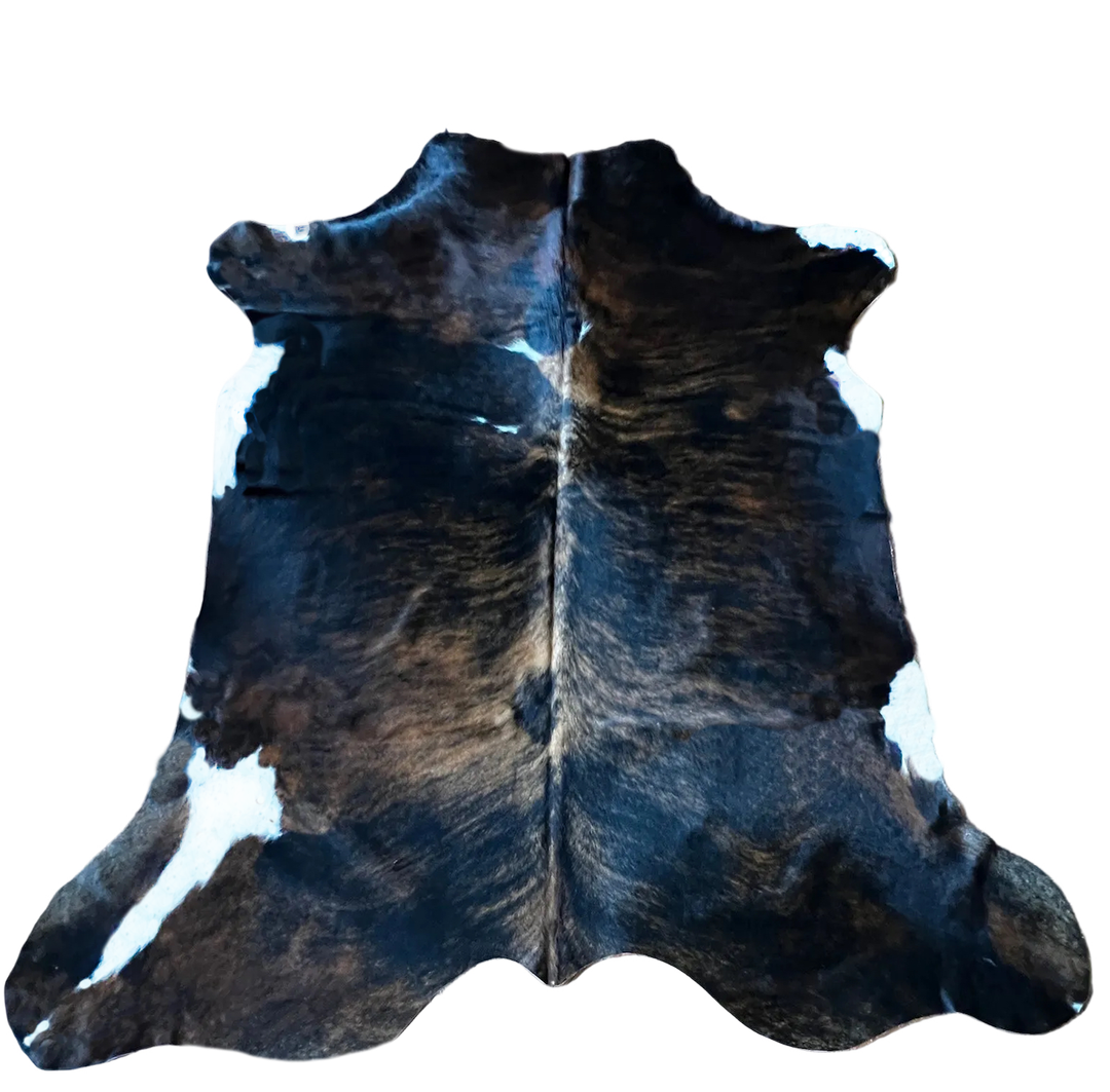 cowhide rug extra large tricolour brindle