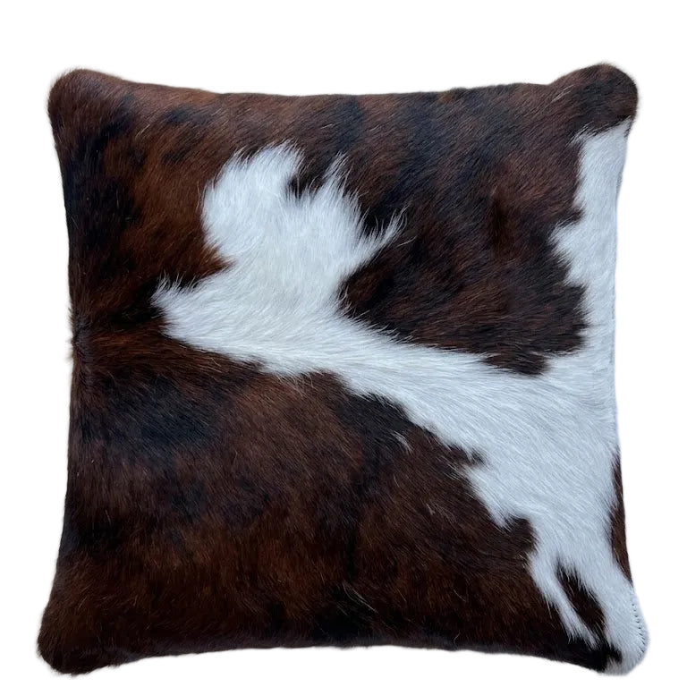 Cowhide tricolour cushion.