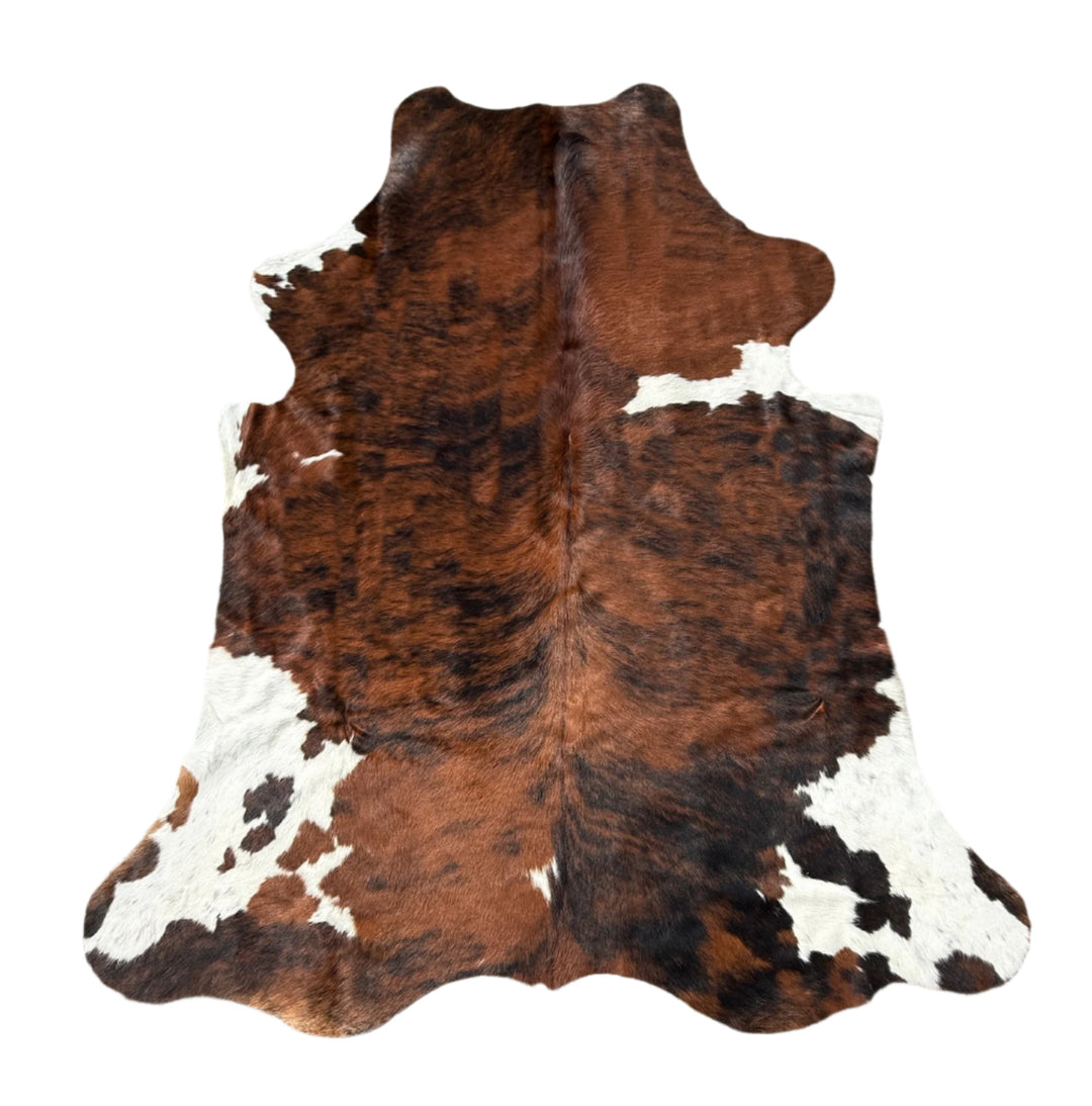 Black Brown and white cowhide rug 