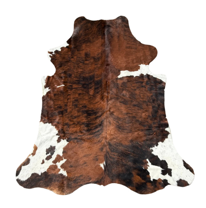 Black Brown and white cowhide rug 