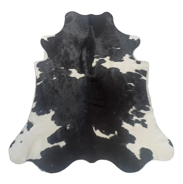 Premium cowhide rug from Cowhide Rugs London, 207cm x 180cm, with natural cowhide pattern and soft, durable texture.