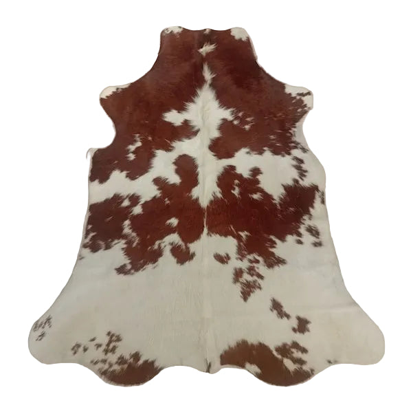Premium cowhide rug from Cowhide Rugs London, 192cm x 160cm, showcasing natural cowhide pattern and texture.