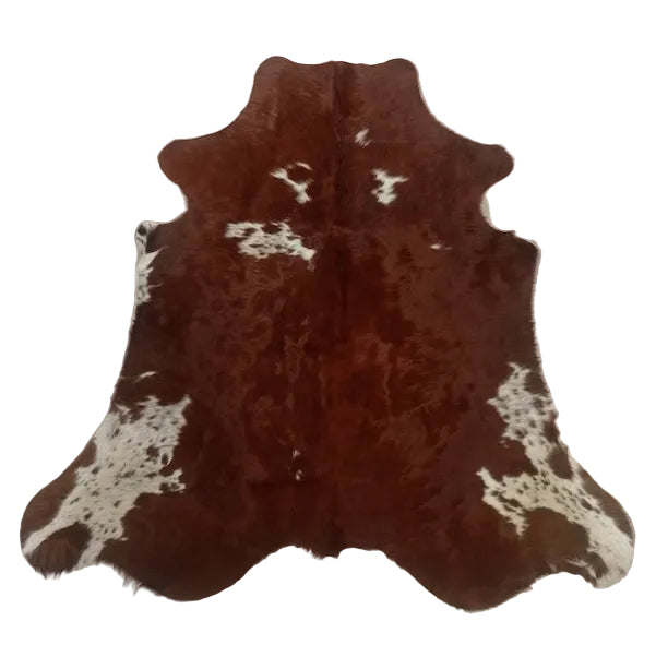 Premium cowhide rug from Cowhide Rugs London, 192cm by 169cm, featuring natural cowhide with unique patterns and textures.