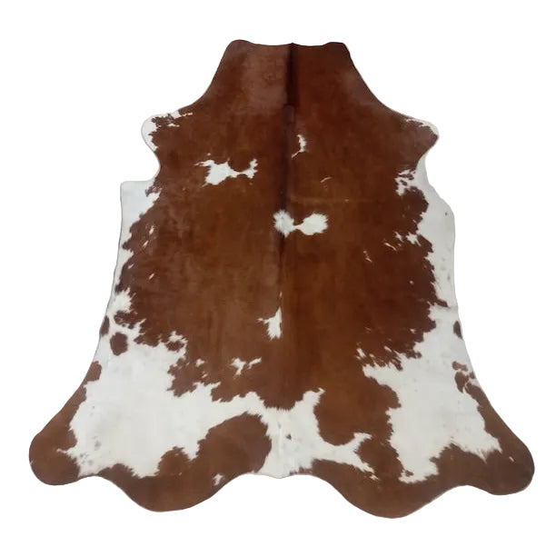 Large premium cowhide rug by Cowhide Rugs London, 247cm x 218cm, showcasing natural cowhide patterns and textures.