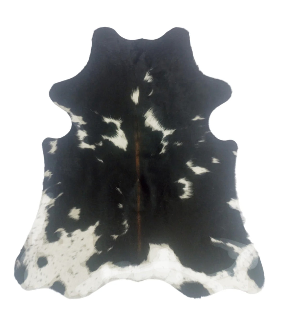 cowhide rug black and white extr small