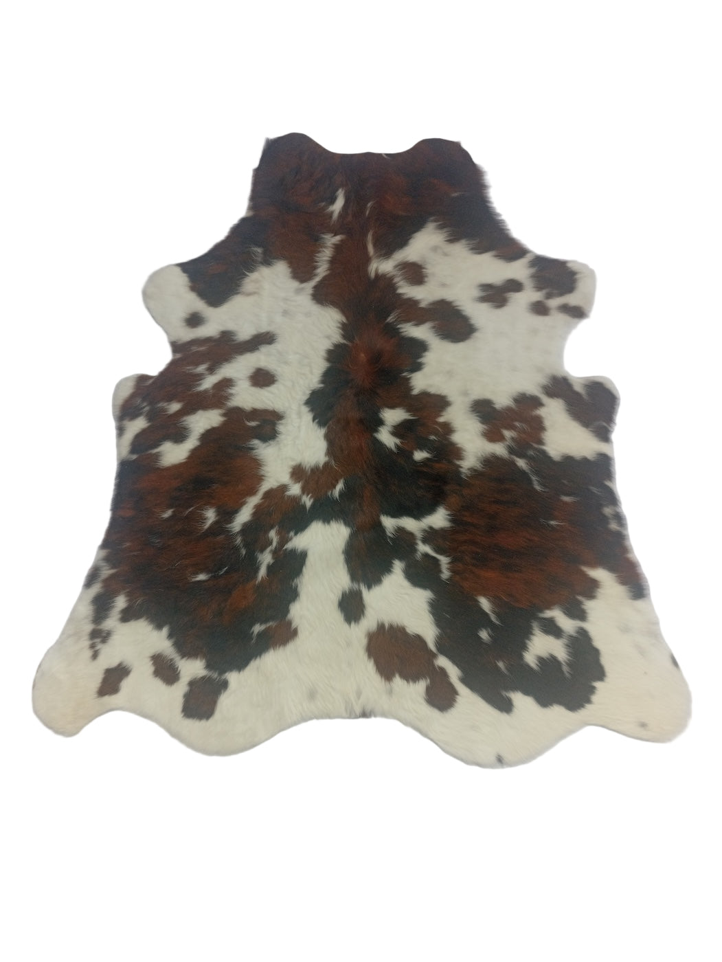 Cowhide rug with brown and black 