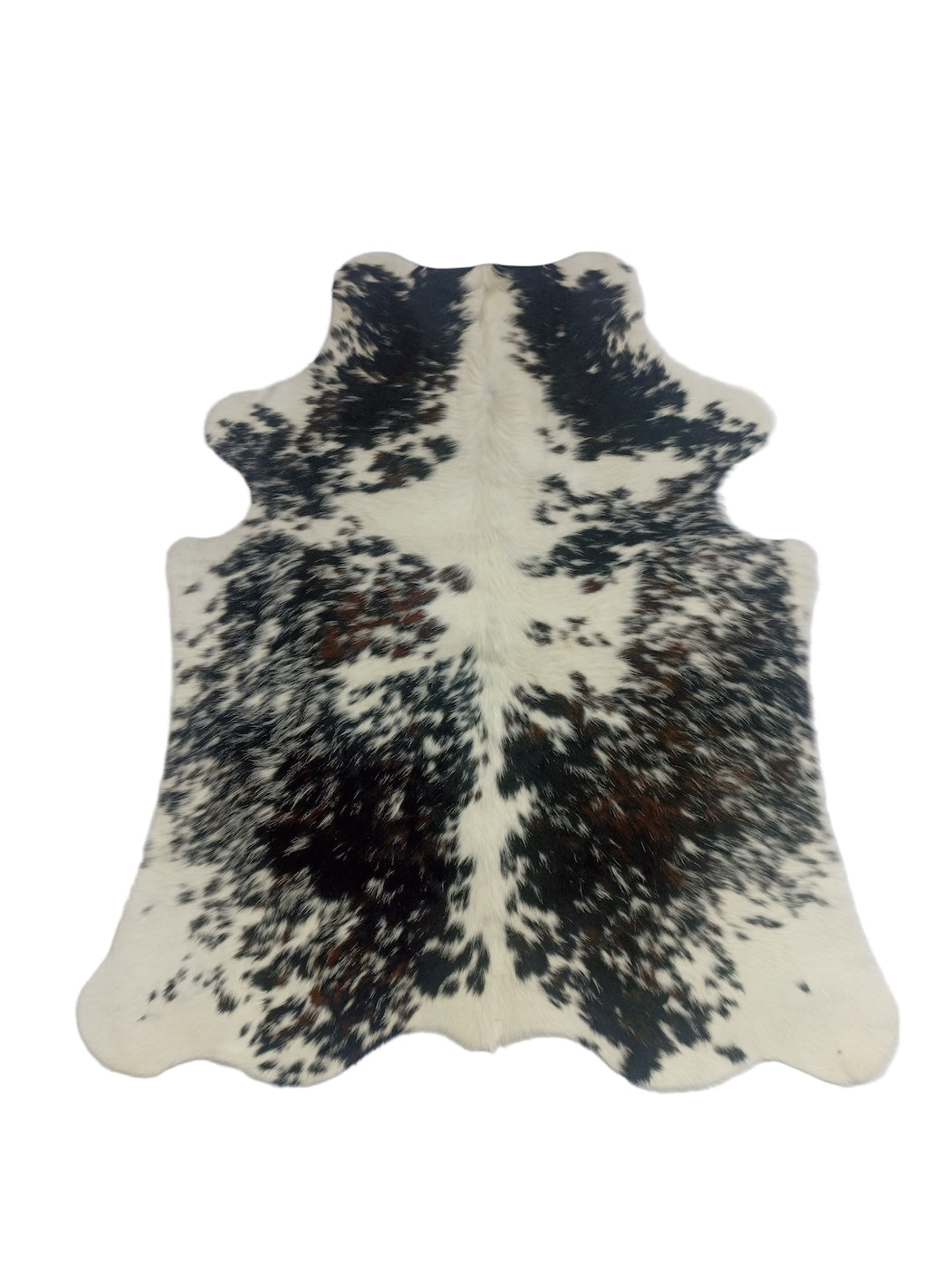 Black and white cowhide rug 