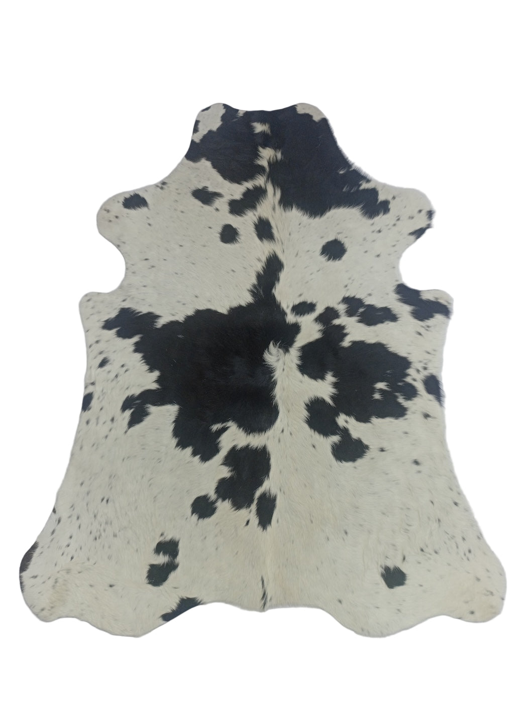 Black and white cowhide rug 