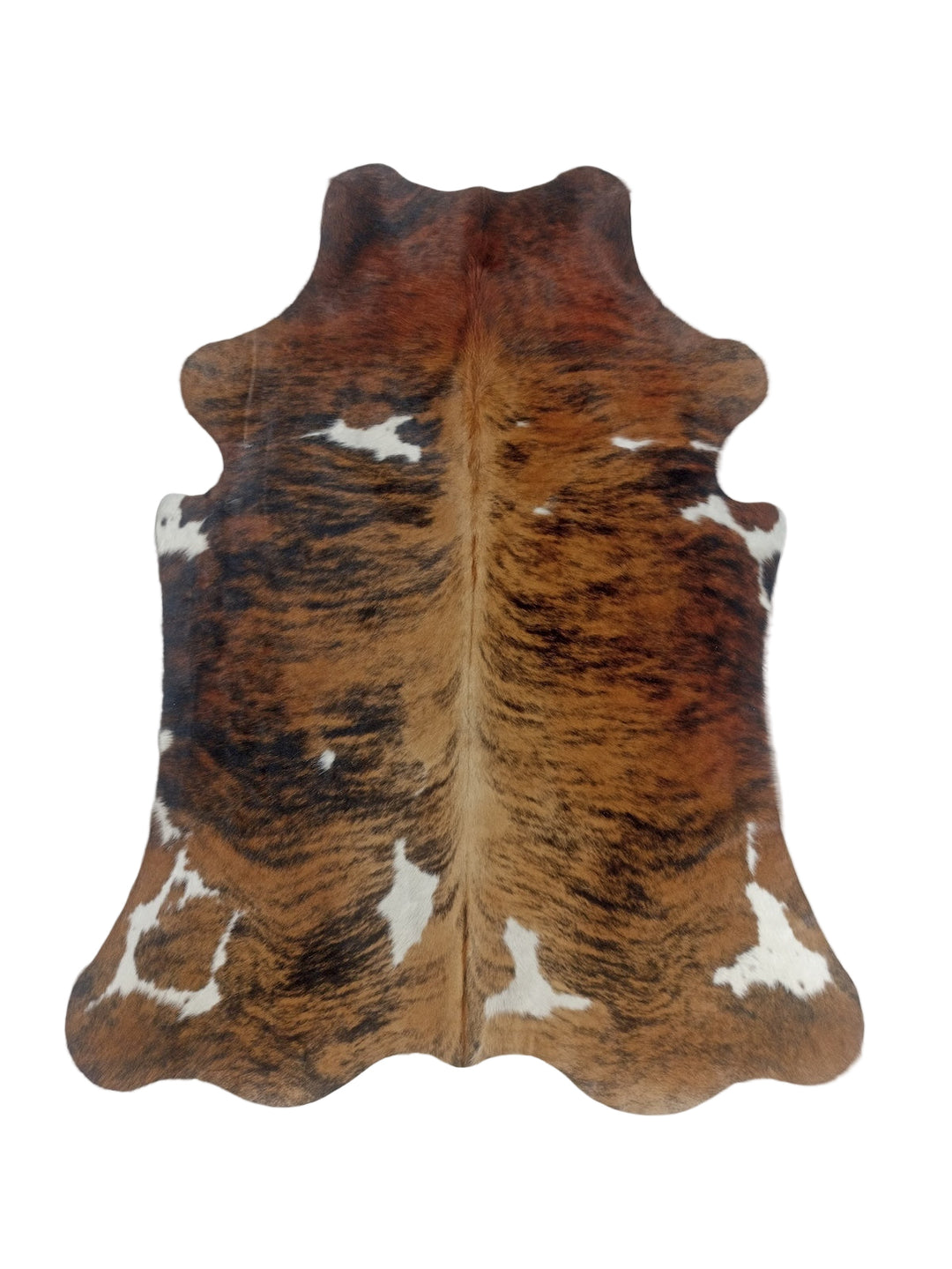 Brown and black cowhide rug 