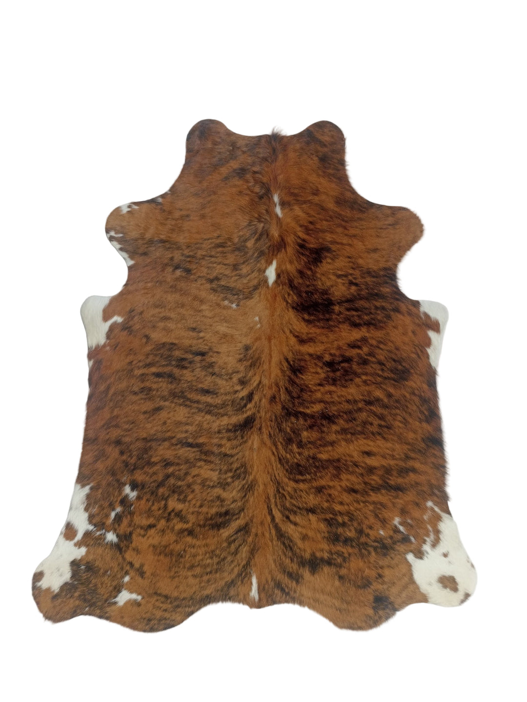 Brown and black cowhide rug 
