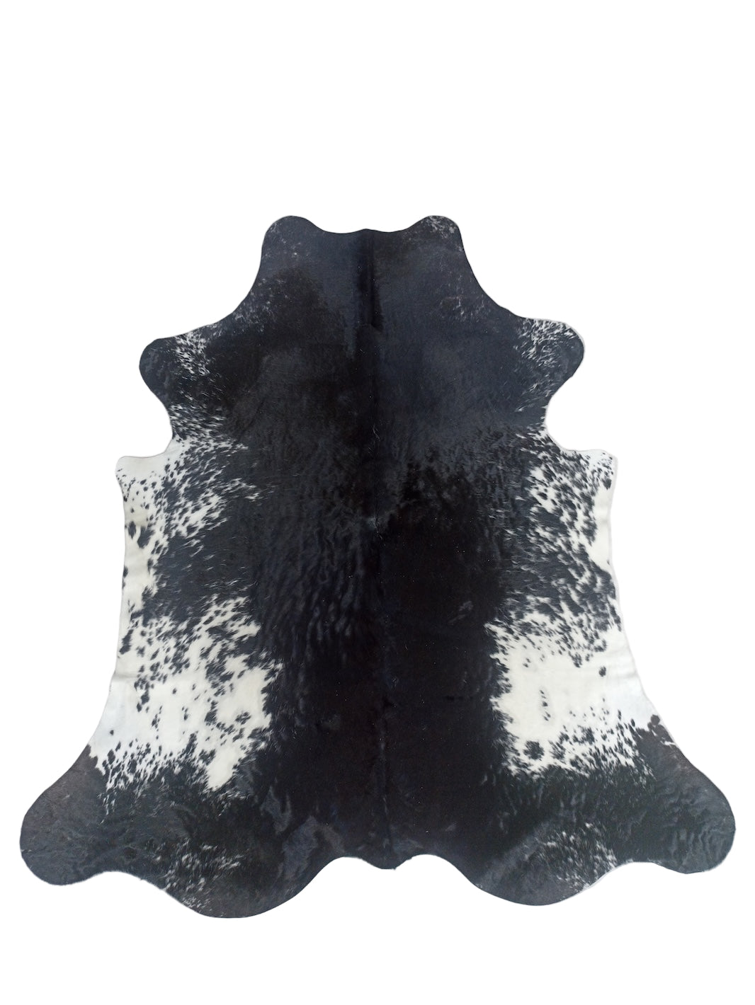 Black and white cowhide rug 