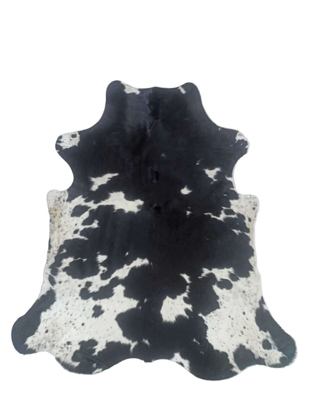 Black and white cowhide rug 