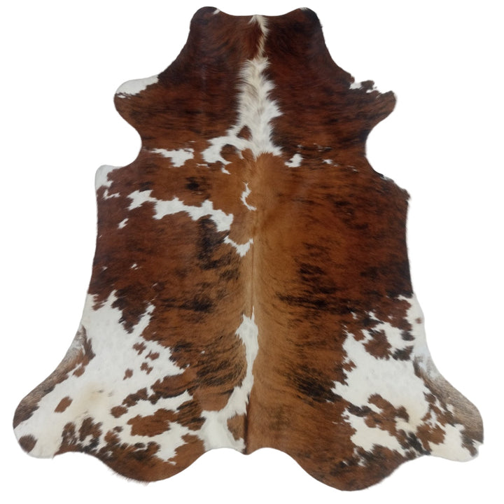 Premium Cowhide Rug from Cowhide Rugs London, 220cm x 190cm, natural cowhide with unique pattern and soft texture.
