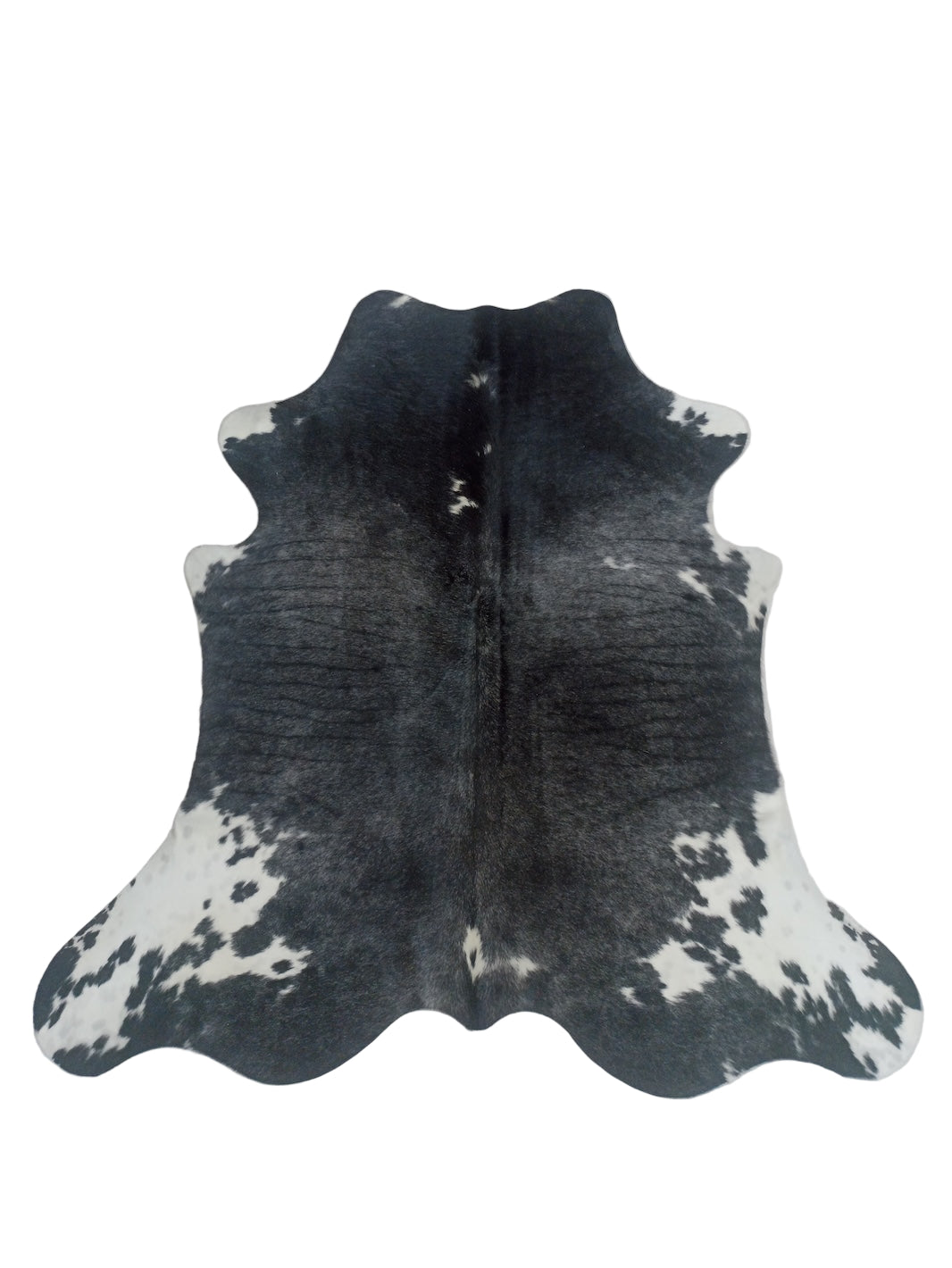 Black and white cowhide rug 