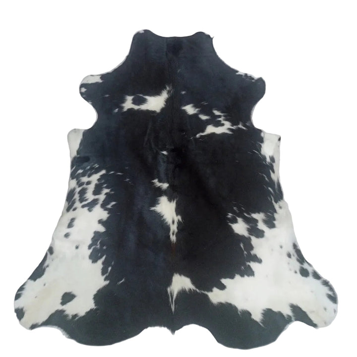 Black and white cowhide rug 