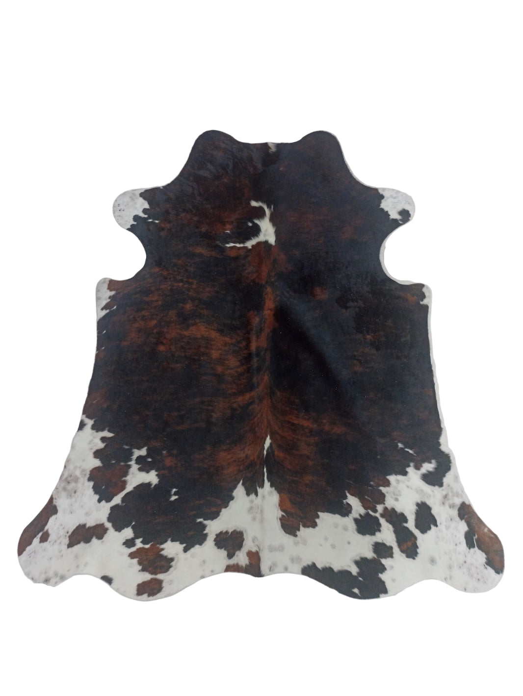 Tricolour cowhide rug