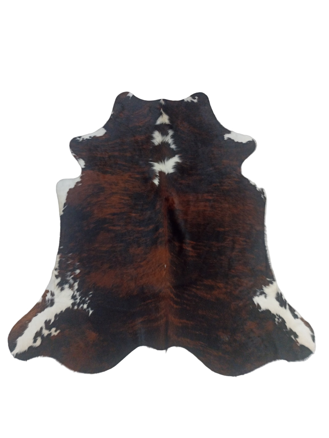 Tricolour cowhide rug