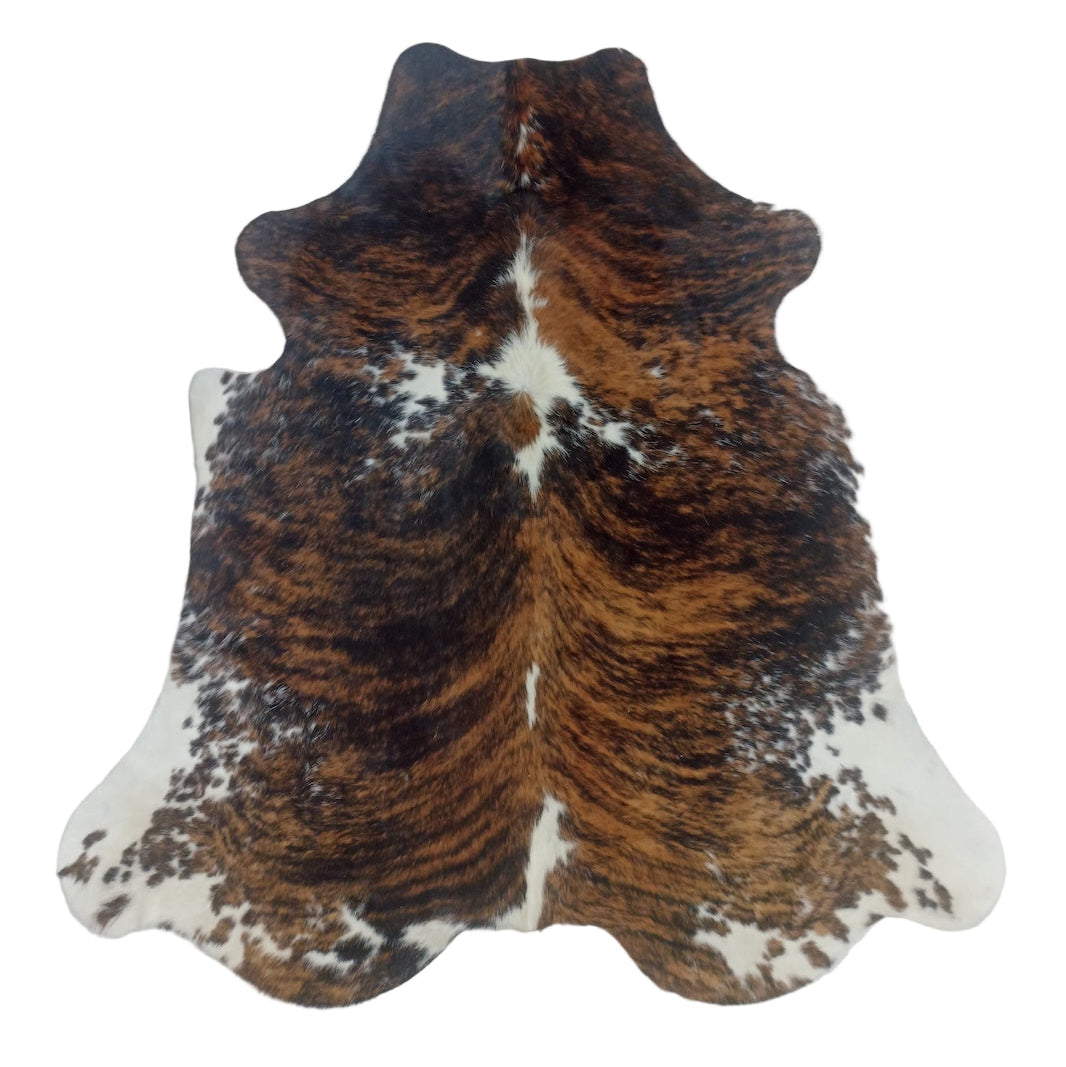 Tricolour cowhide rug