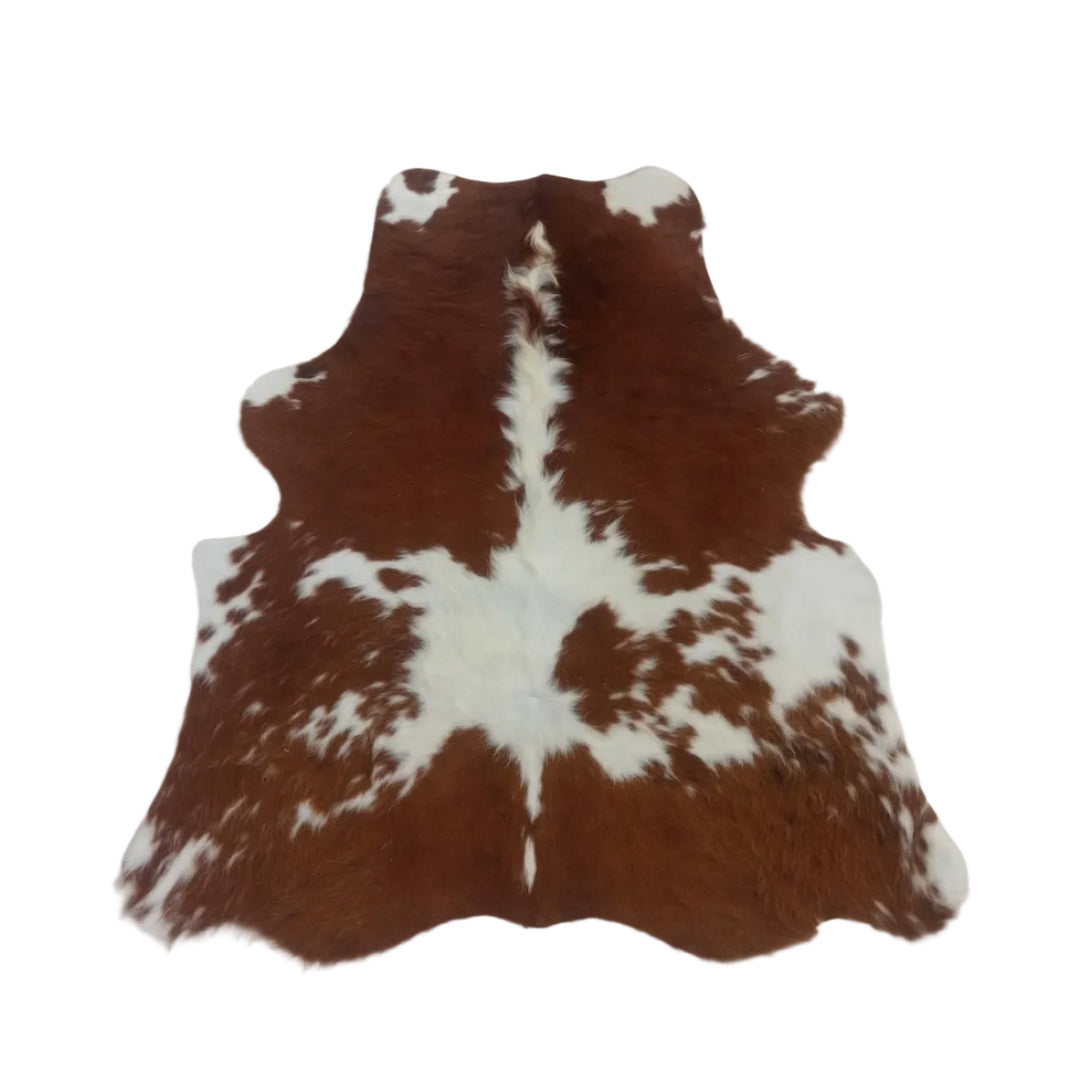 cowhide rug brown extra small