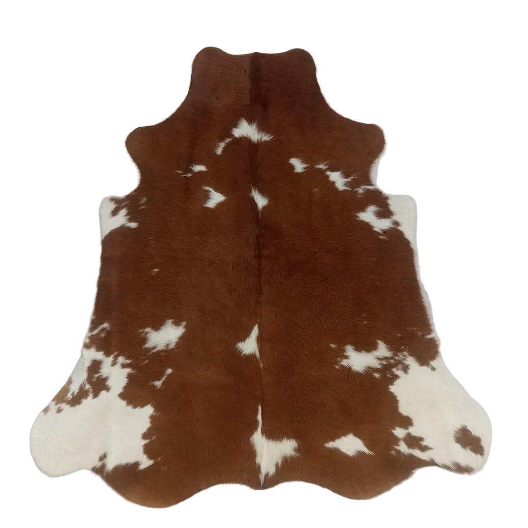 cowhide rug down small