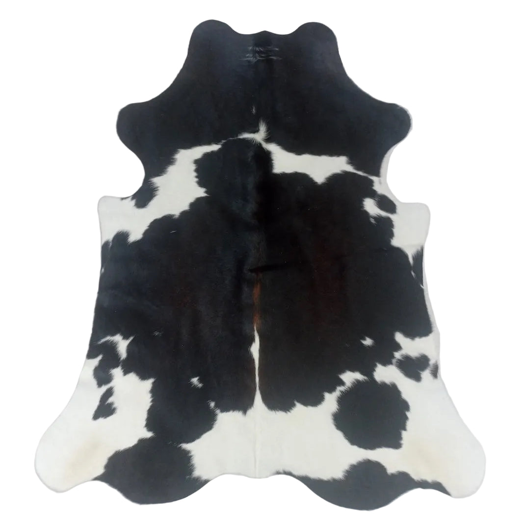 Black and white cowhide rug 