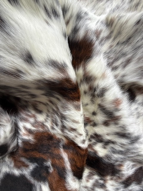 Cowhide Rug Exotic grey tricolour   84005  180cm x 169cm