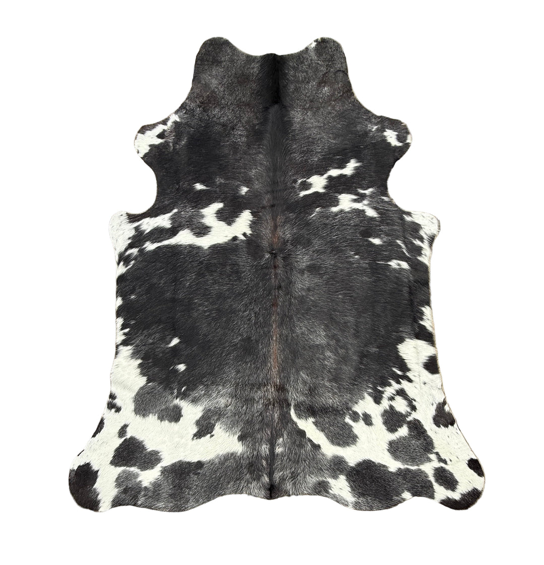 cowhide rug black and white small