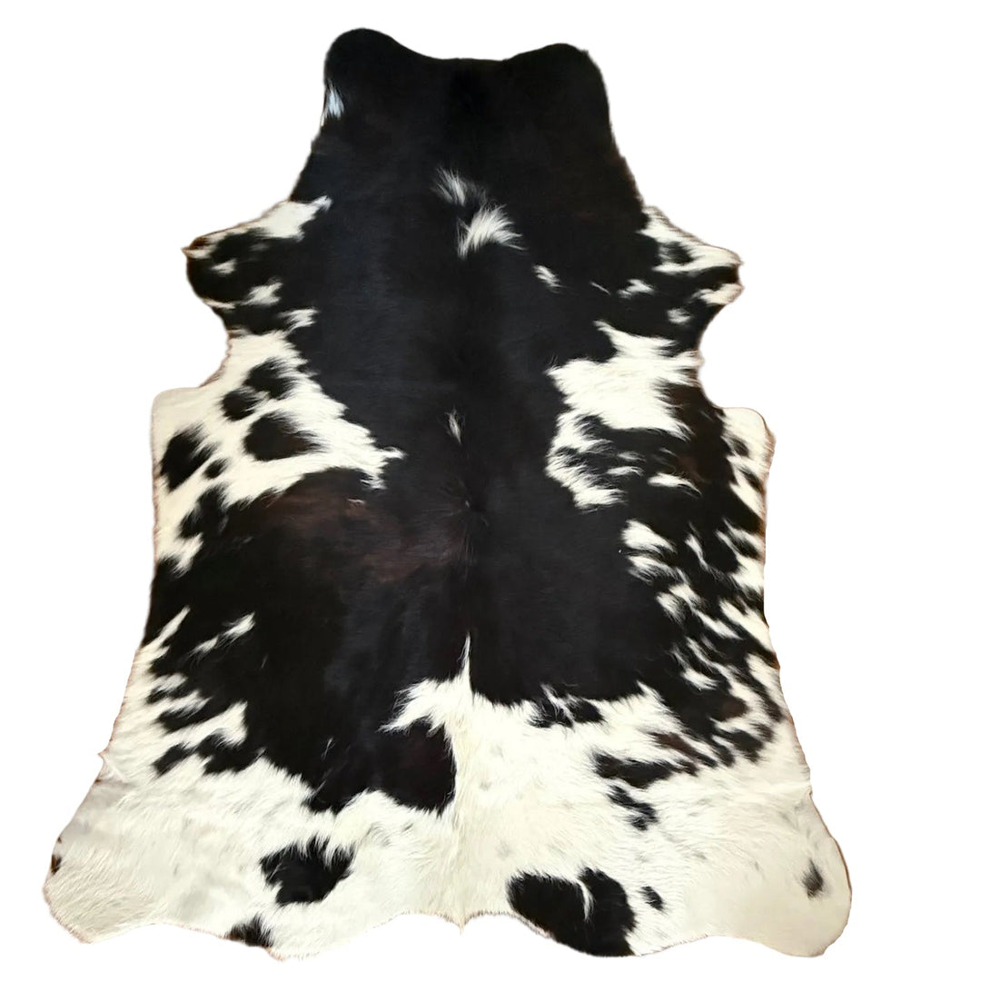 Black and white cowhide rug 
