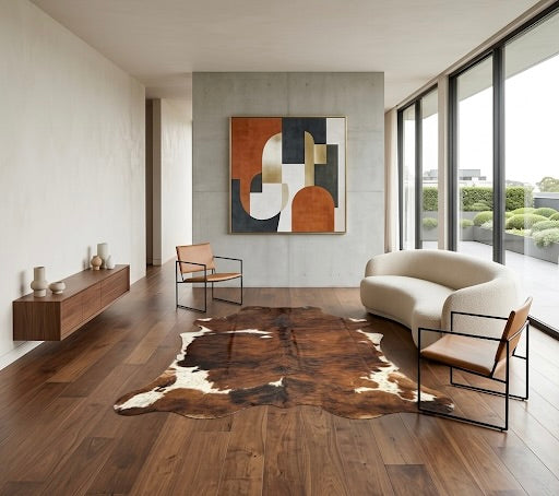 Premium Cowhide Rug N3745  236cm x 210cm (93" x 83") XL - cowhiderugslondon.co.uk