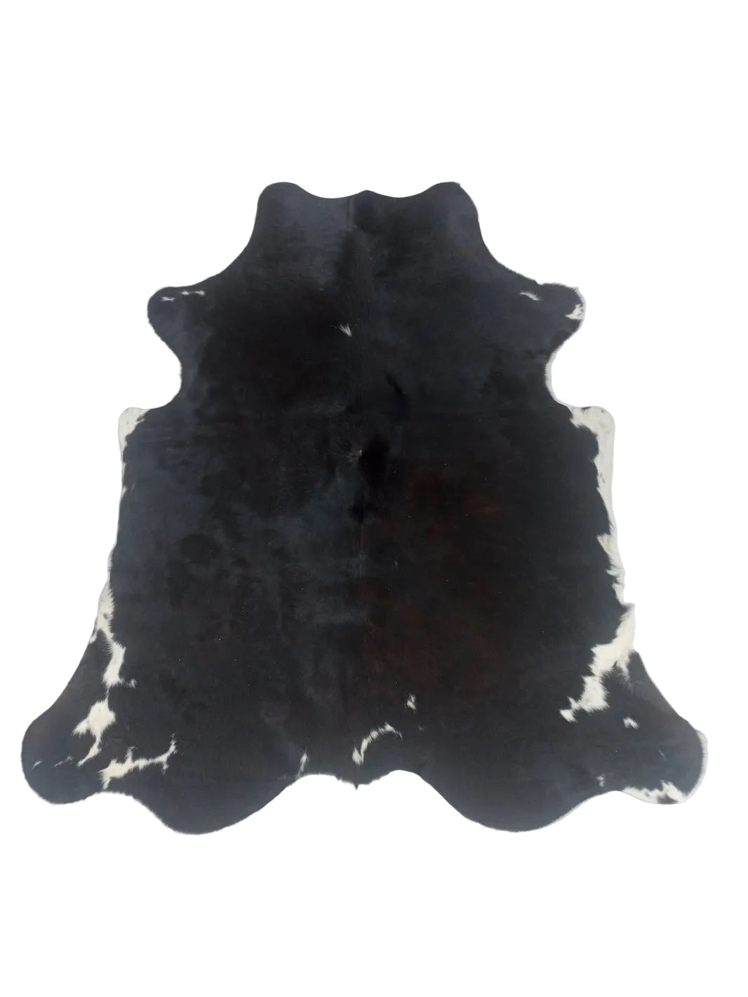 Black and white cowhide rug 