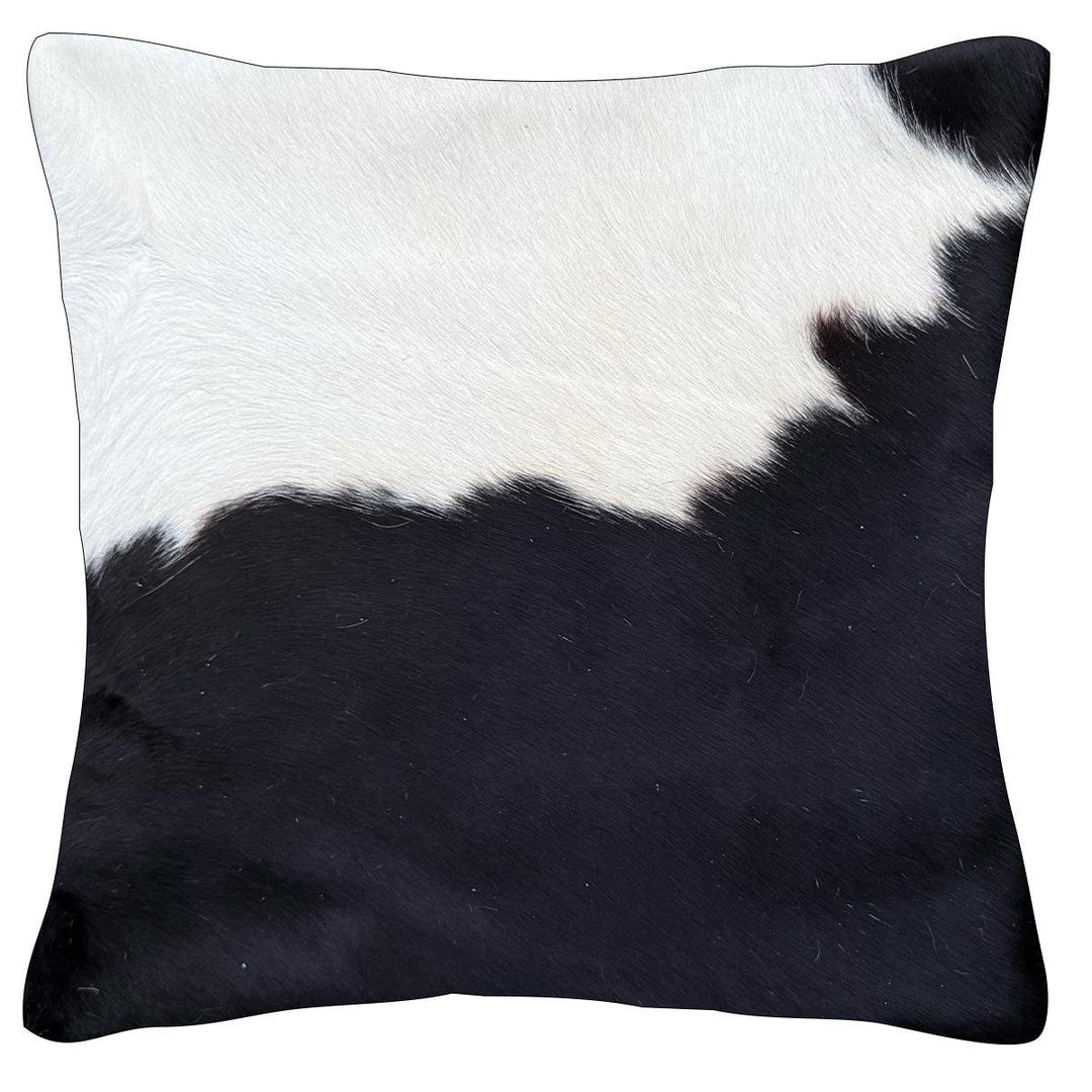 Cowhide Cushions by Cowhide Rugs London, 39cm x 39cm, featuring cowhide with reverse suedette finish and natural texture.