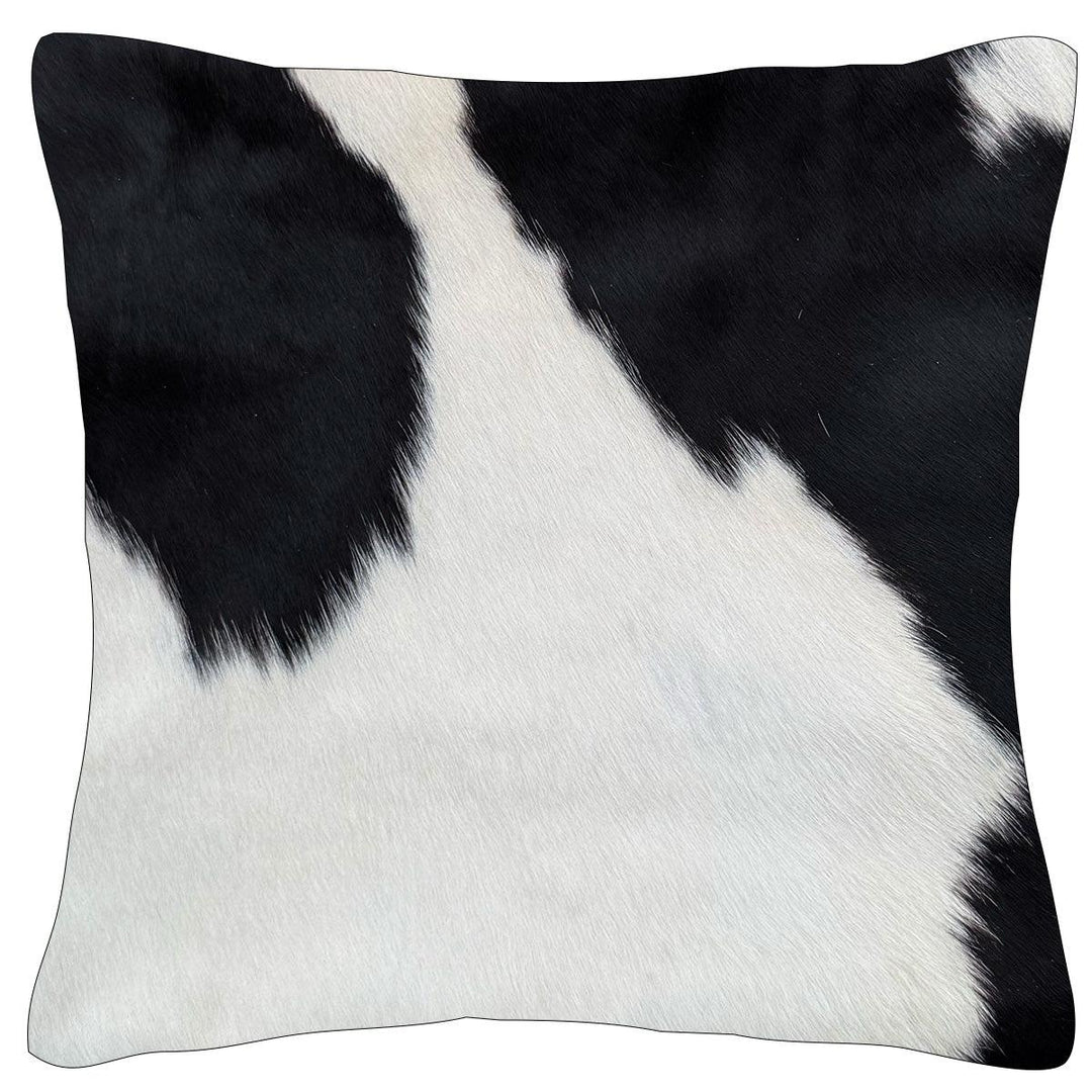 Cowhide cushion by Cowhide Rugs London, reverse suede, 39cm x 39cm, natural cowhide with soft suede backing.