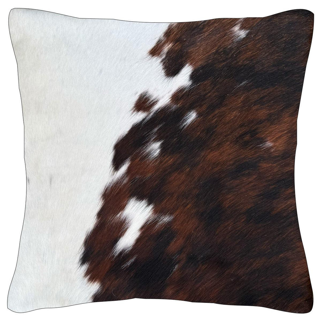 Cowhide Cushions by Cowhide Rugs London featuring a cowhide front and suede reverse, 39cm x 39cm, natural and stylish decor.