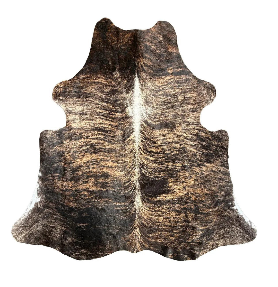 Premium Cowhide Rug from Cowhide Rugs London, 2m x 175cm, natural cowhide with unique markings, soft and durable floor covering.