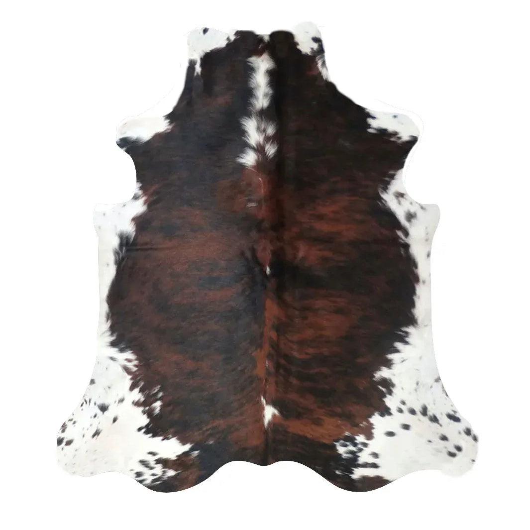 Premium cowhide rug by Cowhide Rugs London, 193cm x 171cm, natural cowhide pattern and texture for stylish home decor