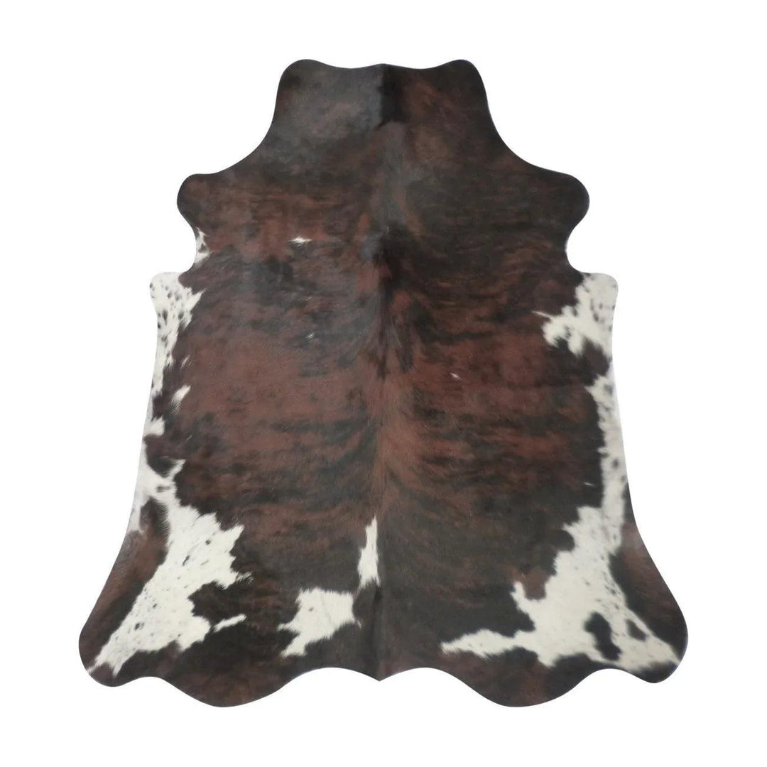 Premium Cowhide Rug by Cowhide Rugs London, 202cm x 179cm, natural cowhide with unique markings and soft texture.