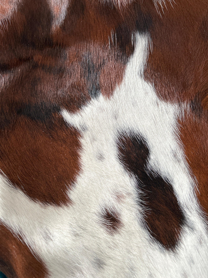 Premium Cowhide Rug DM430 from Cowhide Rugs London, natural cowhide with a 207cm x 184cm size and unique natural pattern.