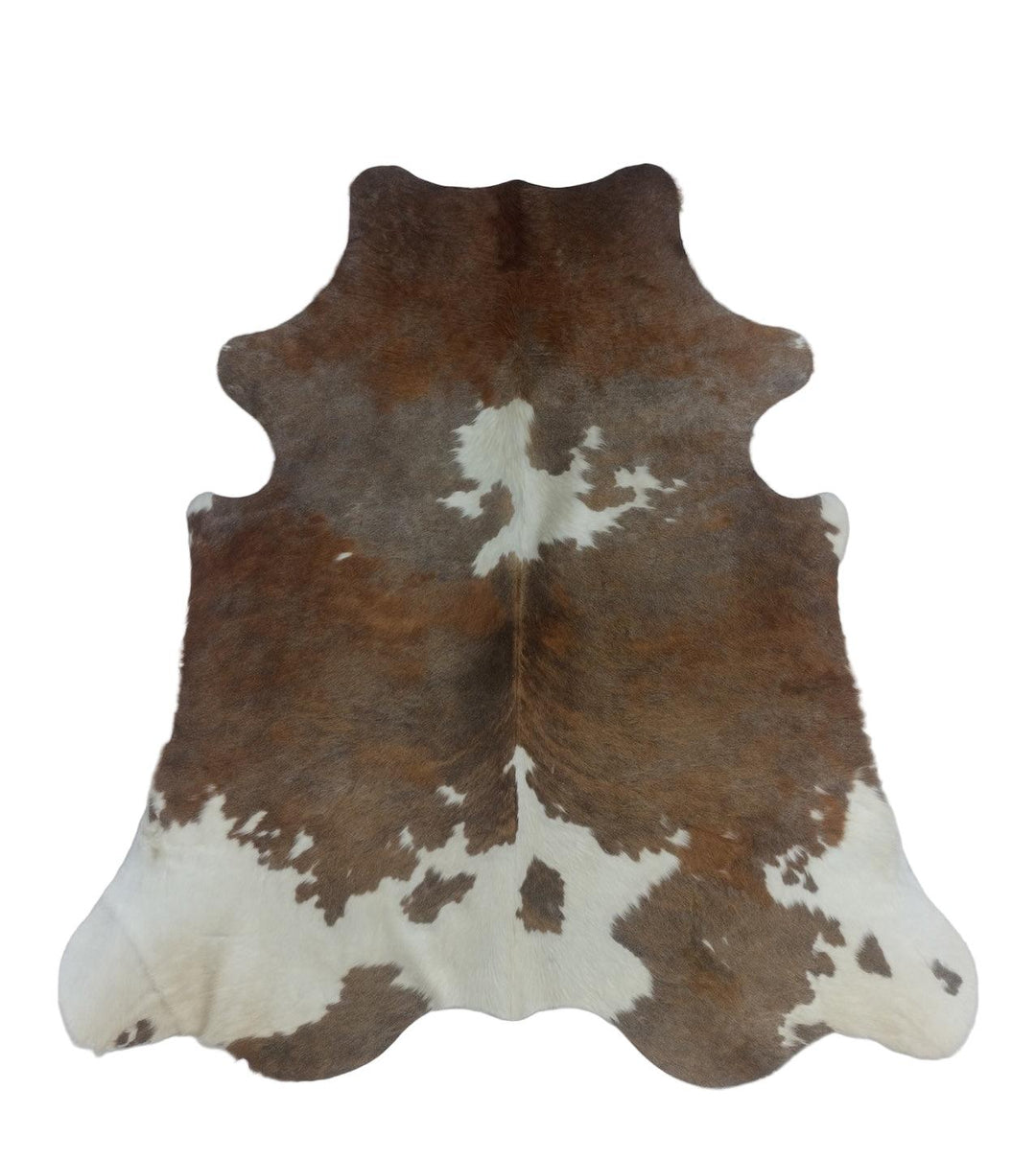 Premium Cowhide Rug from Cowhide Rugs London, 190cm x 170cm, medium-sized natural cowhide with unique pattern and soft texture.