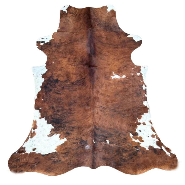Premium Cowhide Rug from Cowhide Rugs London, showcasing a natural cowhide pattern in a large 94"x75" size.