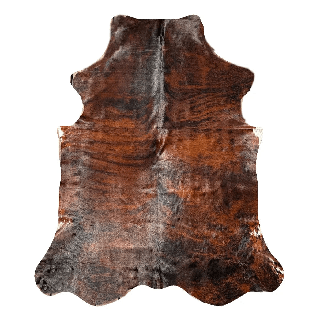 Premium Cowhide Rug from Cowhide Rugs London, large natural cowhide with distinctive patches, measuring 229cm by 201cm.