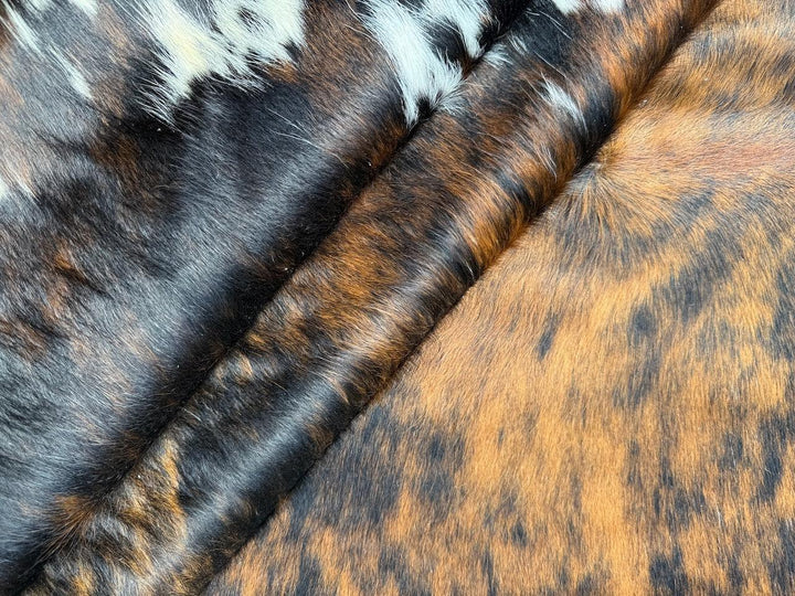 Premium Cowhide Rug by Cowhide Rugs London, 225cm x 213cm, natural cowhide with unique patterns and soft texture.