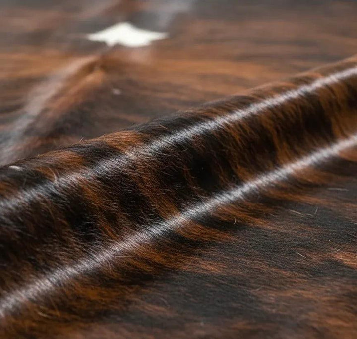 Premium Cowhide Rug from Cowhide Rugs London, 240cm x 215cm, natural cowhide with distinctive markings and soft texture.