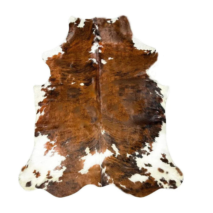Premium Cowhide Rug from Cowhide Rugs London, 240cm x 215cm, featuring natural cowhide with unique pattern and soft texture.