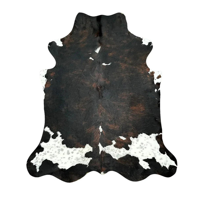 Premium Cowhide Rug from Cowhide Rugs London, large 220cm x 178cm natural cowhide with unique pattern and soft texture.
