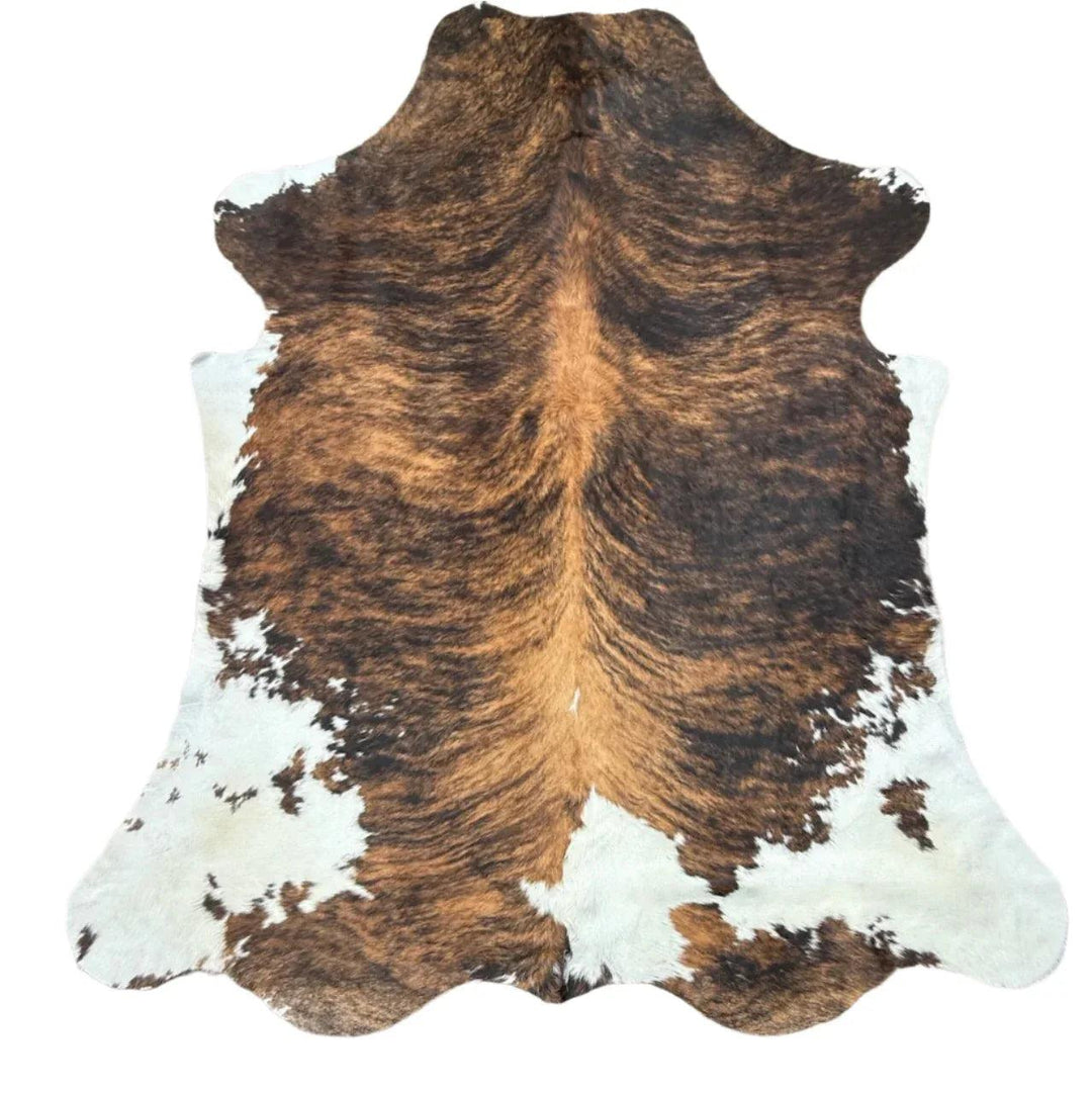Premium Cowhide Rug by Cowhide Rugs London, natural cowhide with a 255cm x 213cm size, showcasing a sleek, high-quality hide.