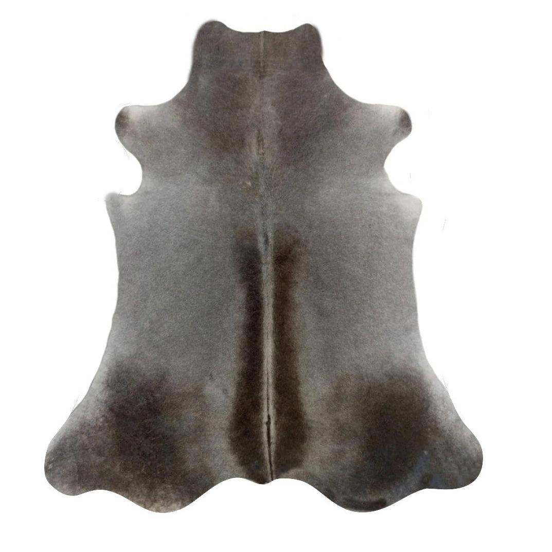 Premium Cowhide Rug by Cowhide Rugs London, natural brown and white cowhide with a sleek, polished look, measuring 207cm x 190cm.