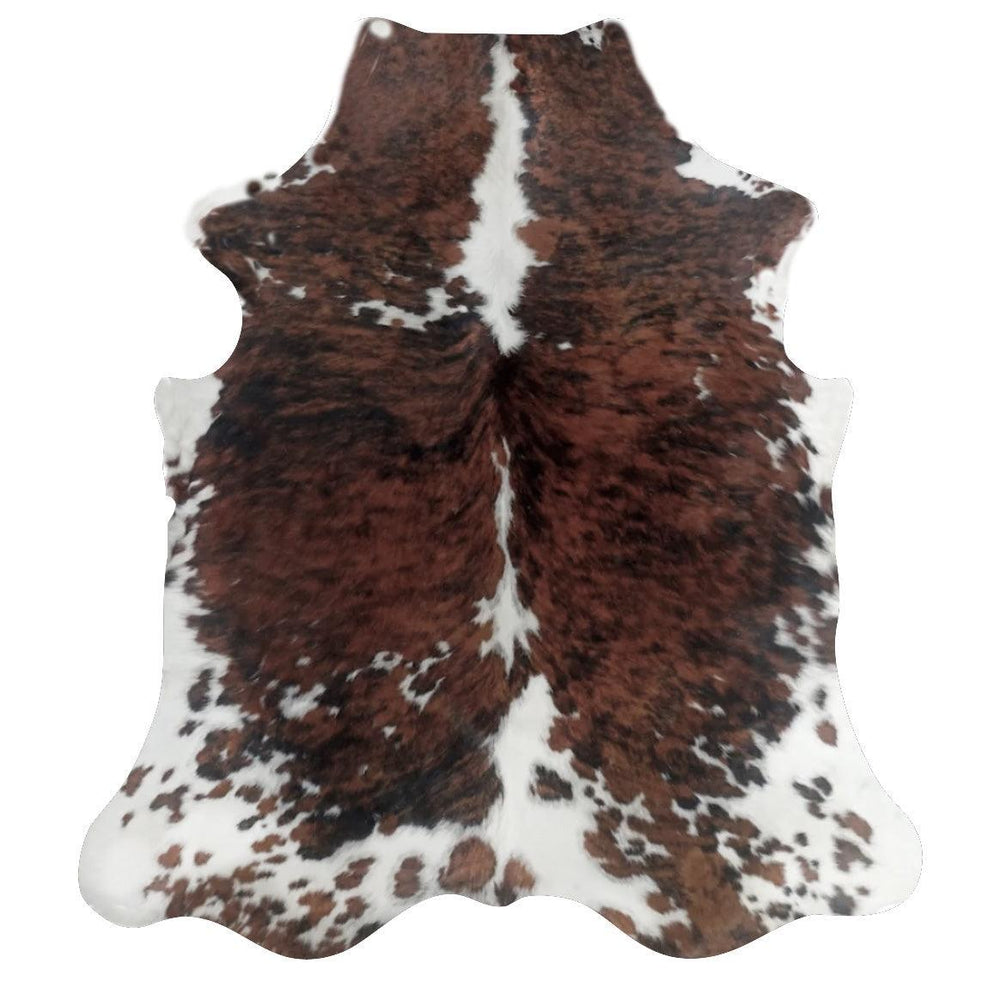 Premium cowhide rug from Cowhide Rugs London, large XL size 230cm x 208cm, natural cowhide with unique pattern and texture.